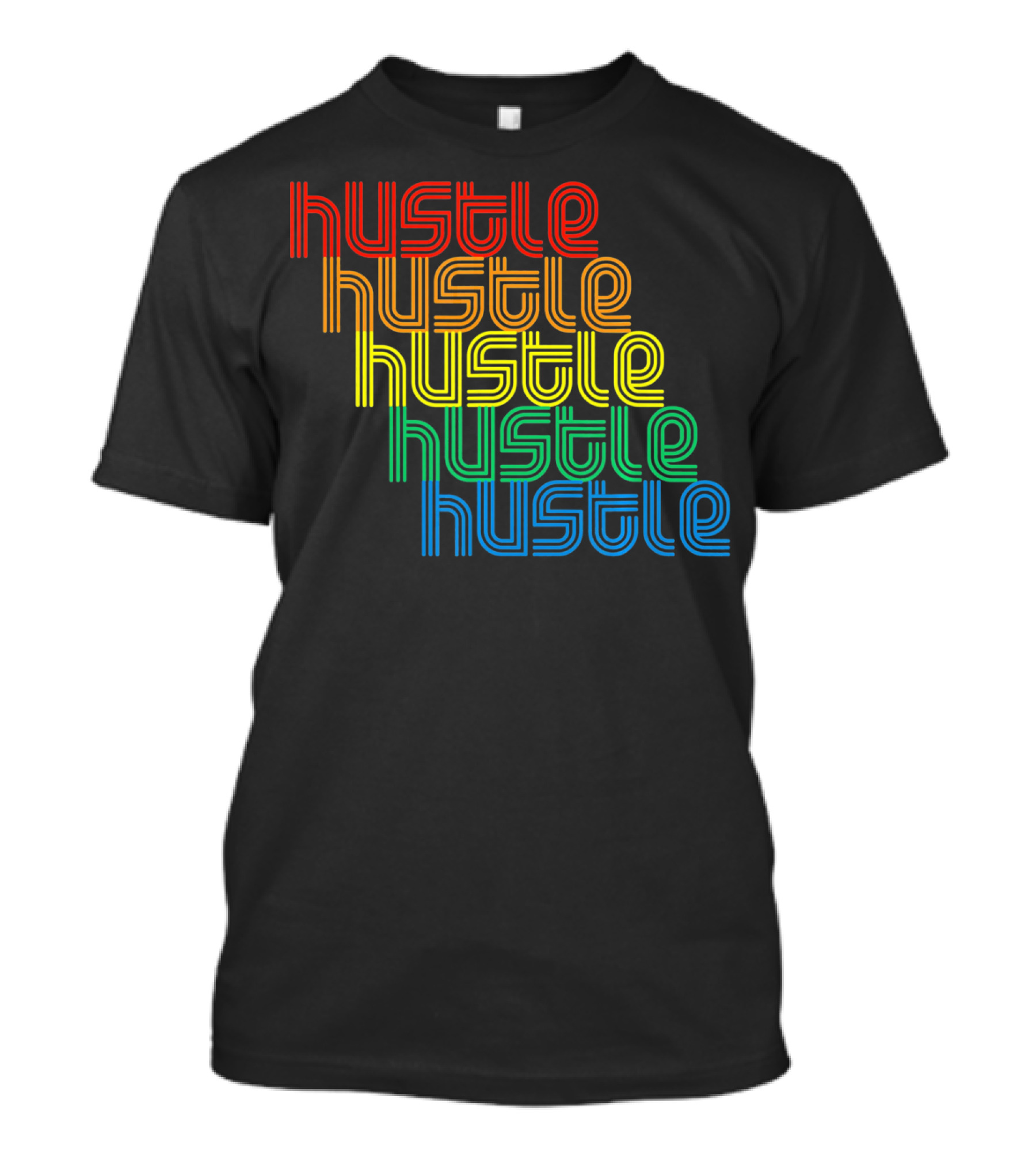 Hustle Hustle Hustle Hustle Hustle Repeat Vintage Disco 70s T-Shirt