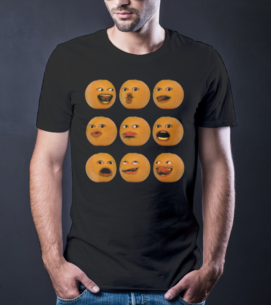 Annoying Orange Funny Faces Emoji T-Shirt