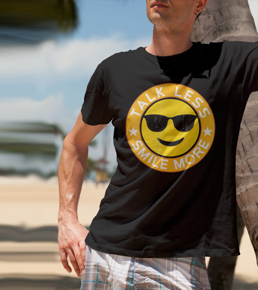 Talk Less Smile More Hamilton Yellow Emo Sunglasses Smile T-Shirt