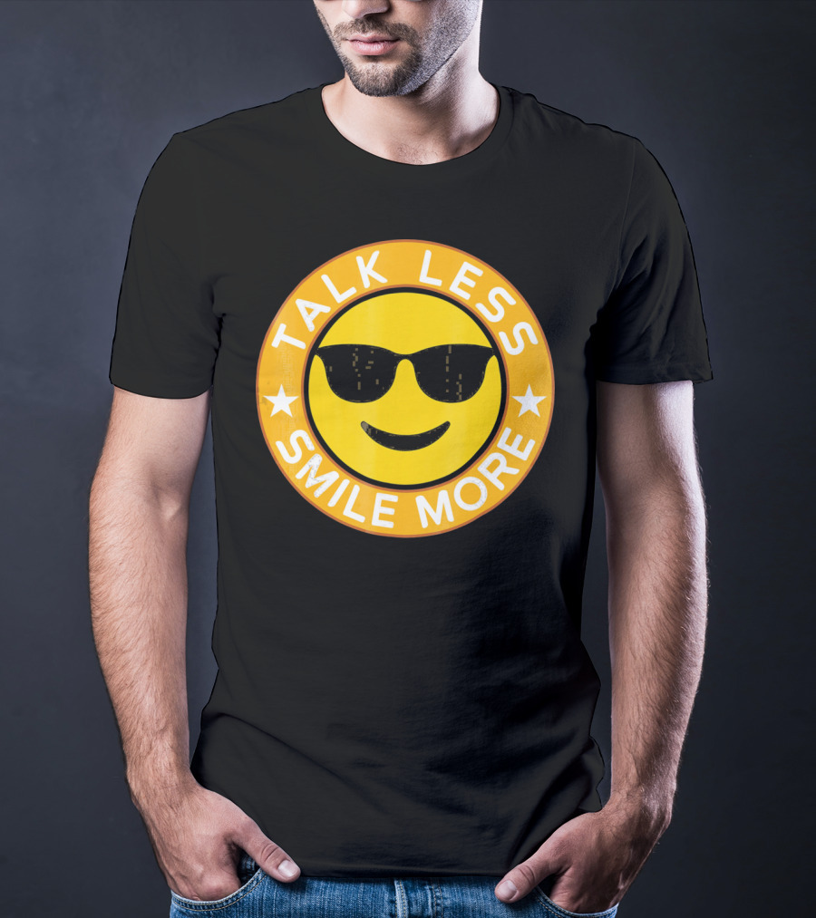 Talk Less Smile More Hamilton Yellow Emo Sunglasses Smile T-Shirt
