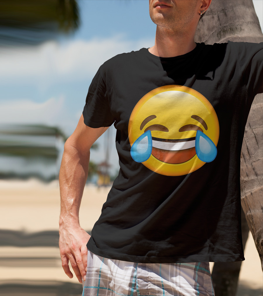 Funny Crying Tears Of Joy Laughing Emoji T-Shirt