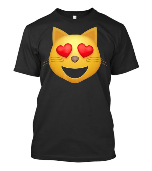 Smiling Cat Face With Heart Eyes Emoji T-Shirt