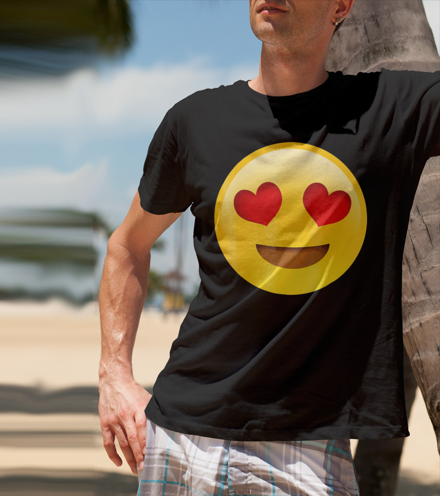 Emoji R Us Heart Eyes Smiley Love T-Shirt