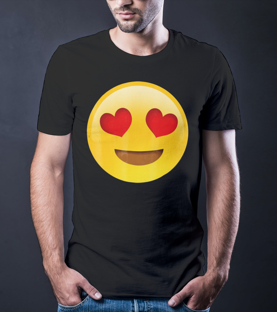 Emoji R Us Heart Eyes Smiley Love T-Shirt