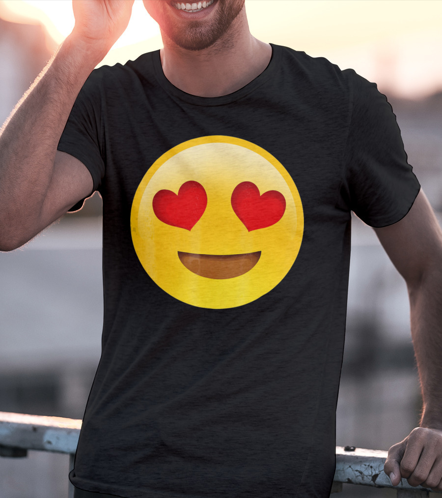 Emoji R Us Heart Eyes Smiley Love T-Shirt
