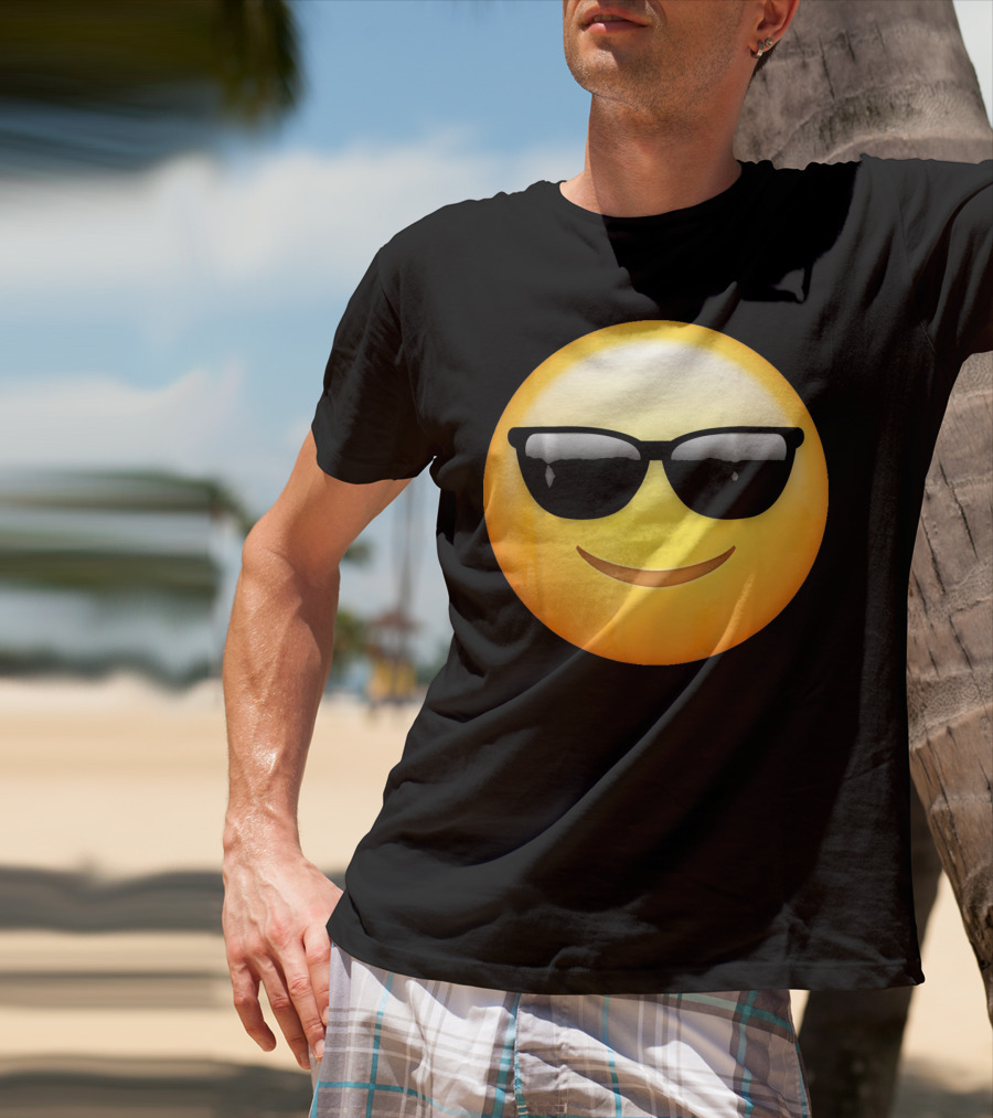 Sunglasses Emoji Cool Smiley Face T-Shirt