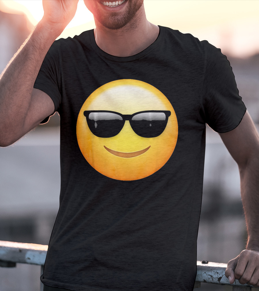 Sunglasses Emoji Cool Smiley Face T-Shirt