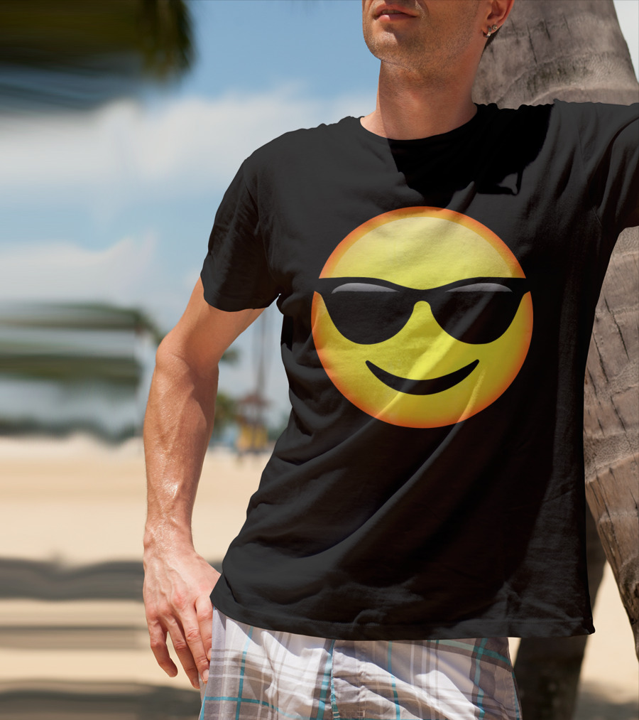HD Emoji Sunglasses Face Emoticon T-Shirt