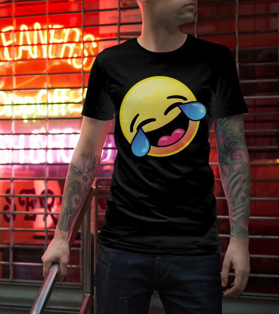 Laughing Crying Emoji Cute LOL Funny Expression T-Shirt