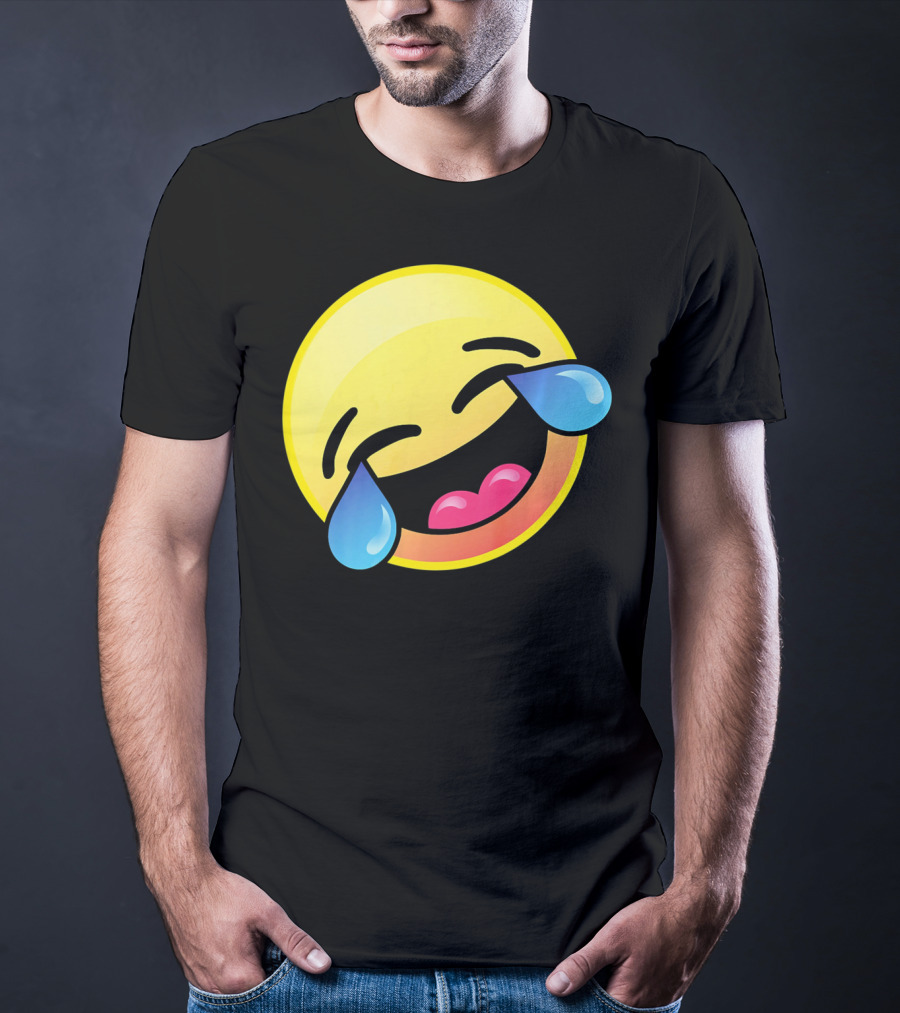 Laughing Crying Emoji Cute LOL Funny Expression T-Shirt