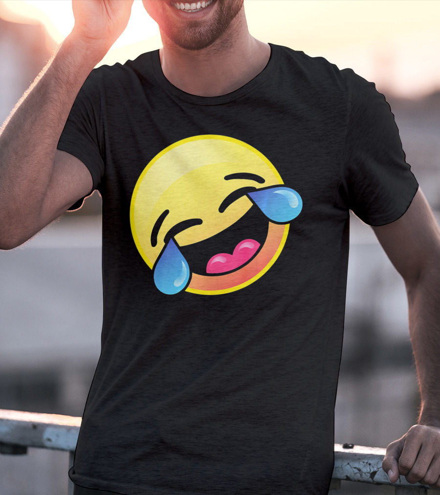 Laughing Crying Emoji Cute LOL Funny Expression T-Shirt