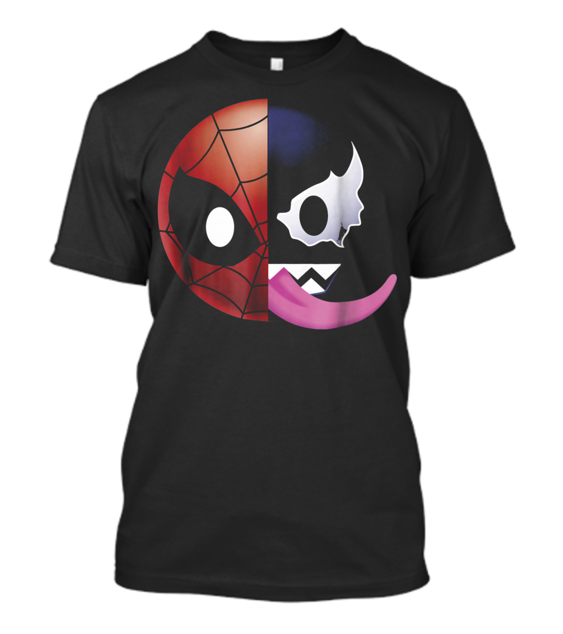 Marvel Spider Man Venom Split Face Emoji T-Shirt