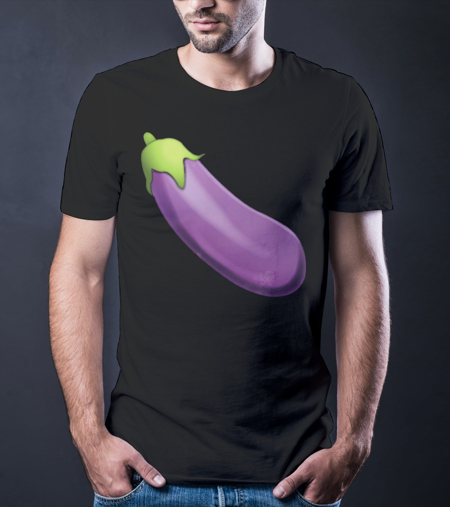 EmojiTees Bold Eggplant Emoji Weiner T-Shirt
