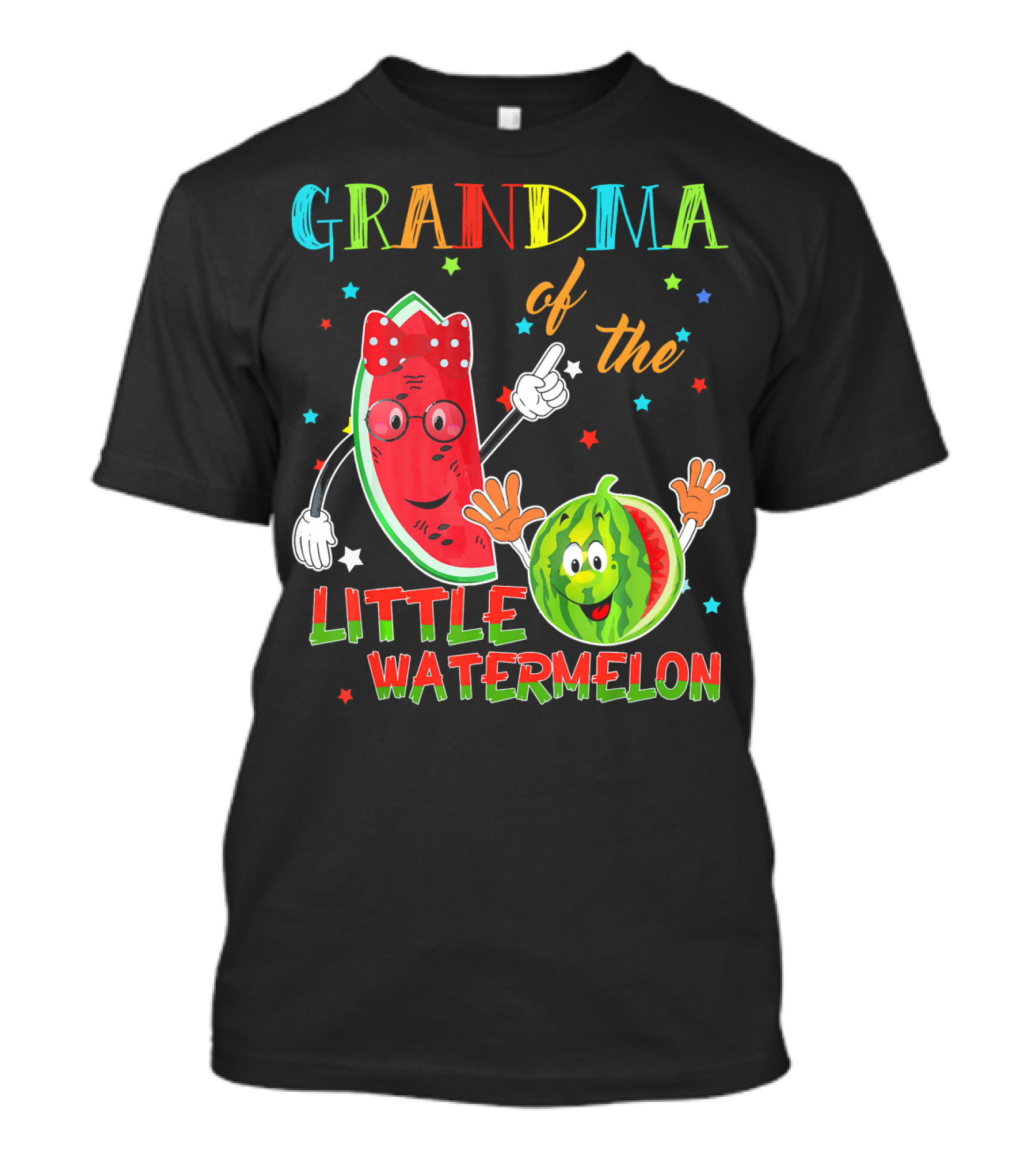 Grandma Of The Little Watermelon Funny Matching Birthday T-Shirt