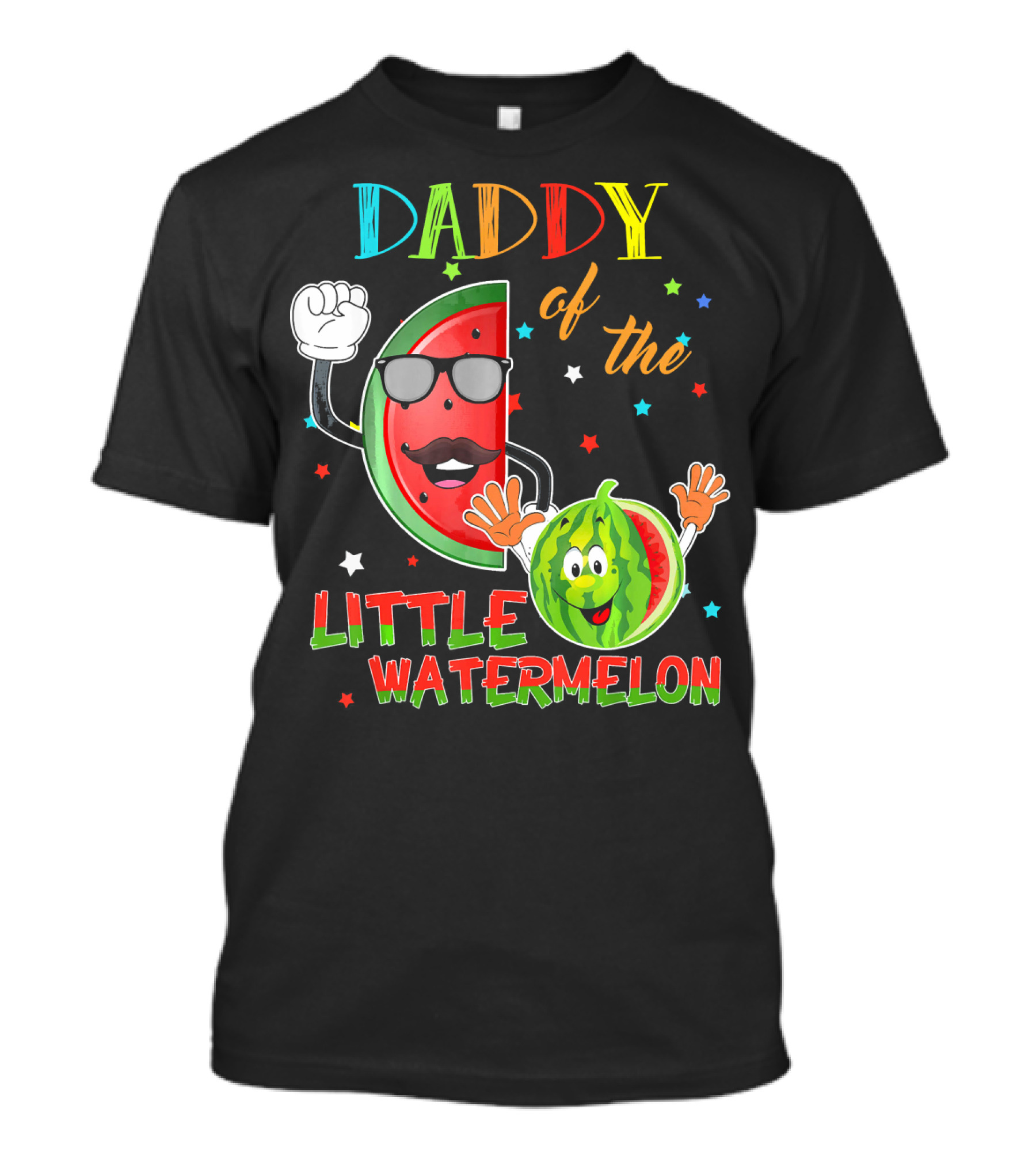 Daddy Of The Little Watermelon Funny Matching Birthday T-Shirt