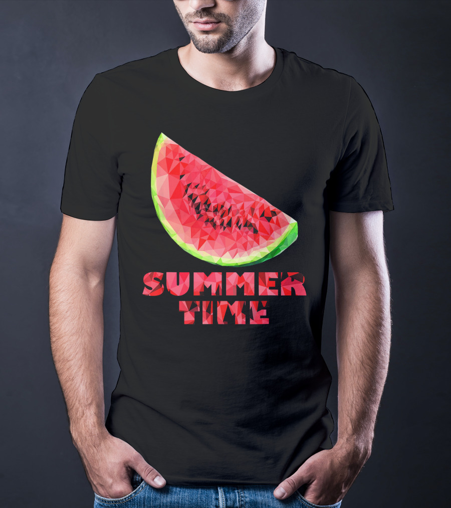 Watermelon Slice Summer Time Tro T-Shirt