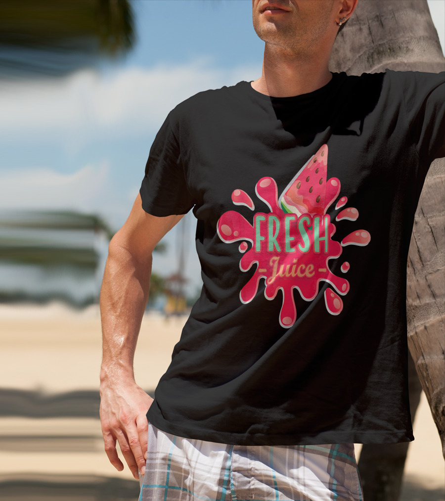 Fresh Juice Watermelon Splash Vegan T-Shirt