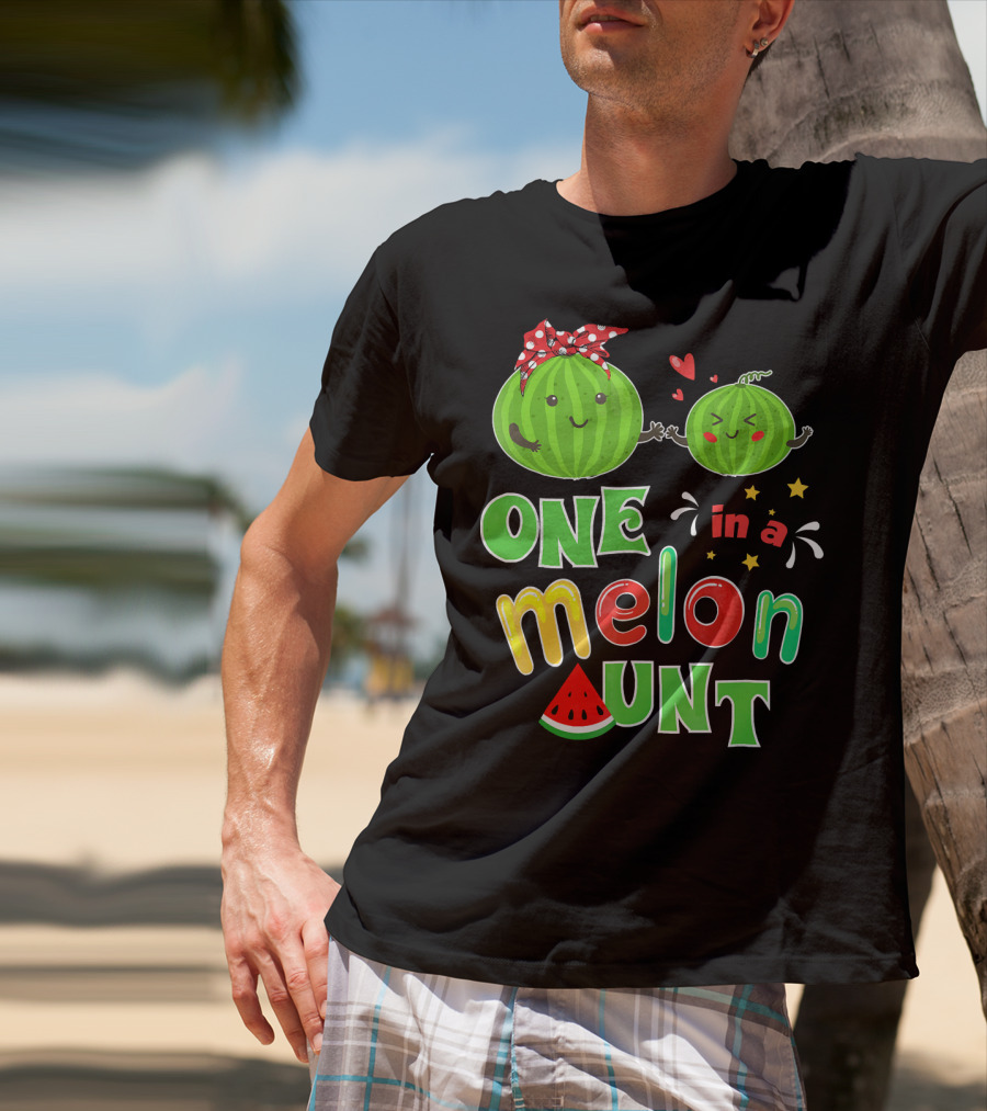 One In A Melon Aunt Watermelon Summer Tropical T-Shirt