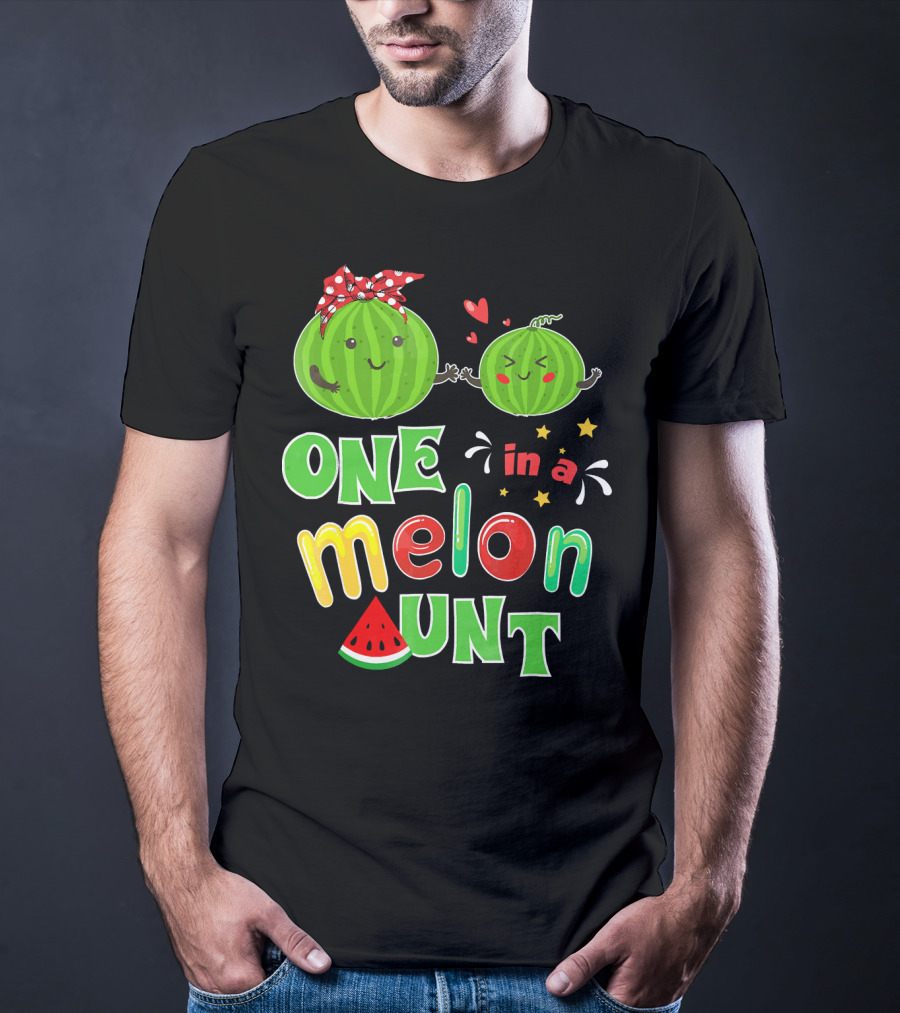 One In A Melon Aunt Watermelon Summer Tropical T-Shirt