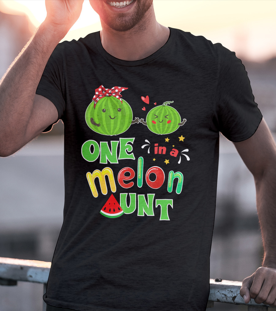 One In A Melon Aunt Watermelon Summer Tropical T-Shirt