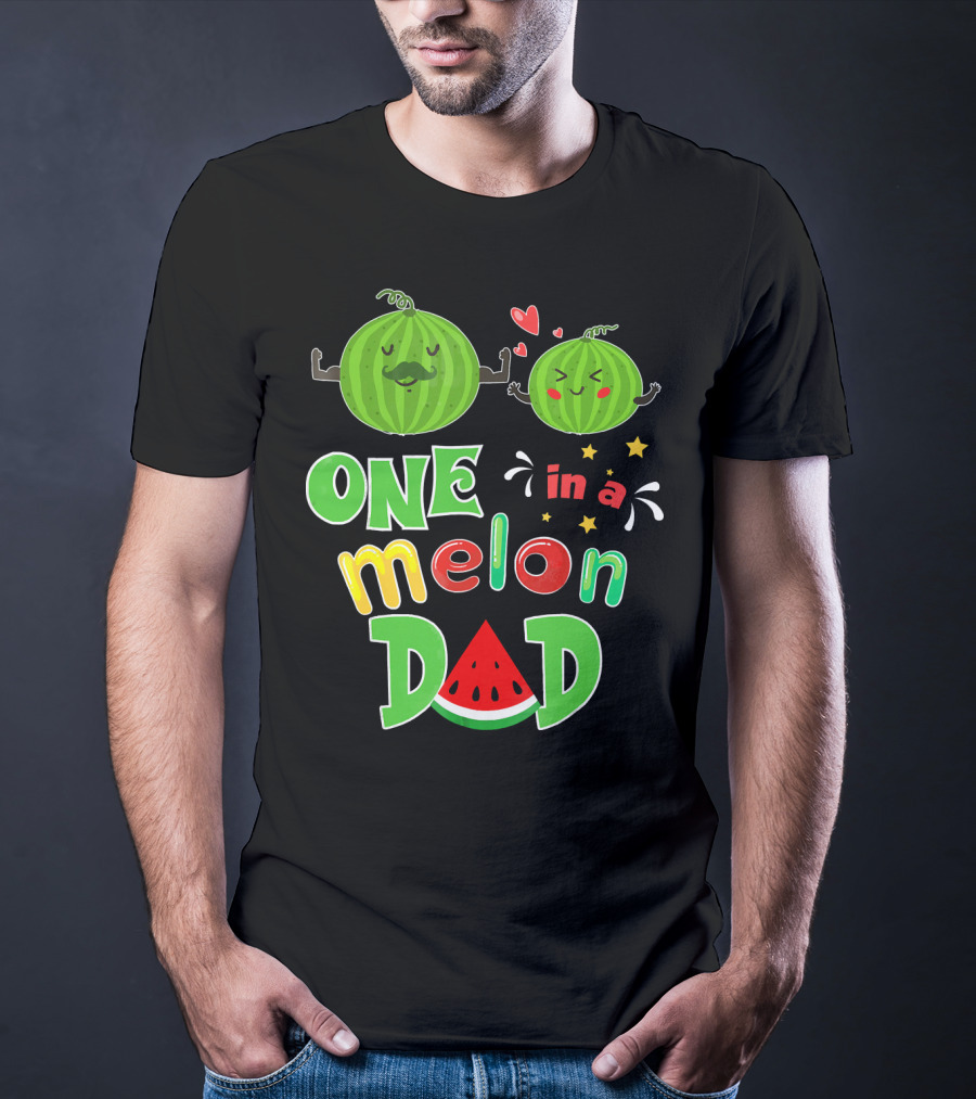 One In A Melon Dad Watermelon Summer Tropical T-Shirt