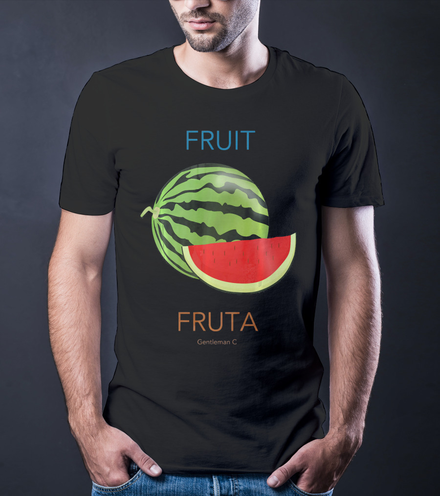 Fruit Fruta Watermelon Sandia Gentleman C T-Shirt