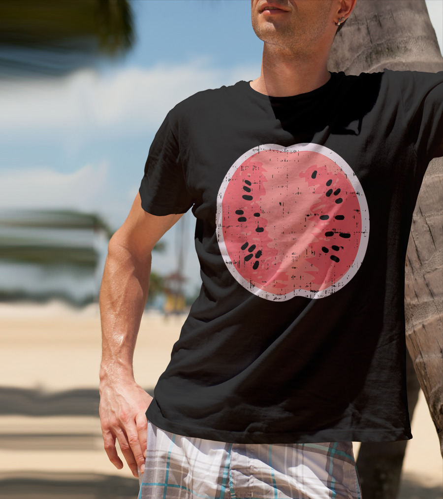 Watermelon Funny Fruit Lazy DIY Easy Food T-Shirt