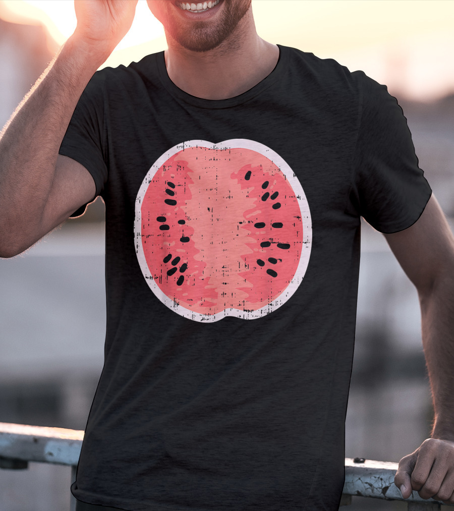 Watermelon Funny Fruit Lazy DIY Easy Food T-Shirt