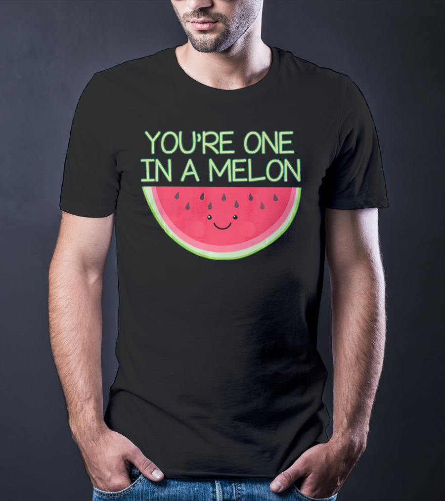 You're One In A Melon Kawaii Cute Watermelon Smile T-Shirt