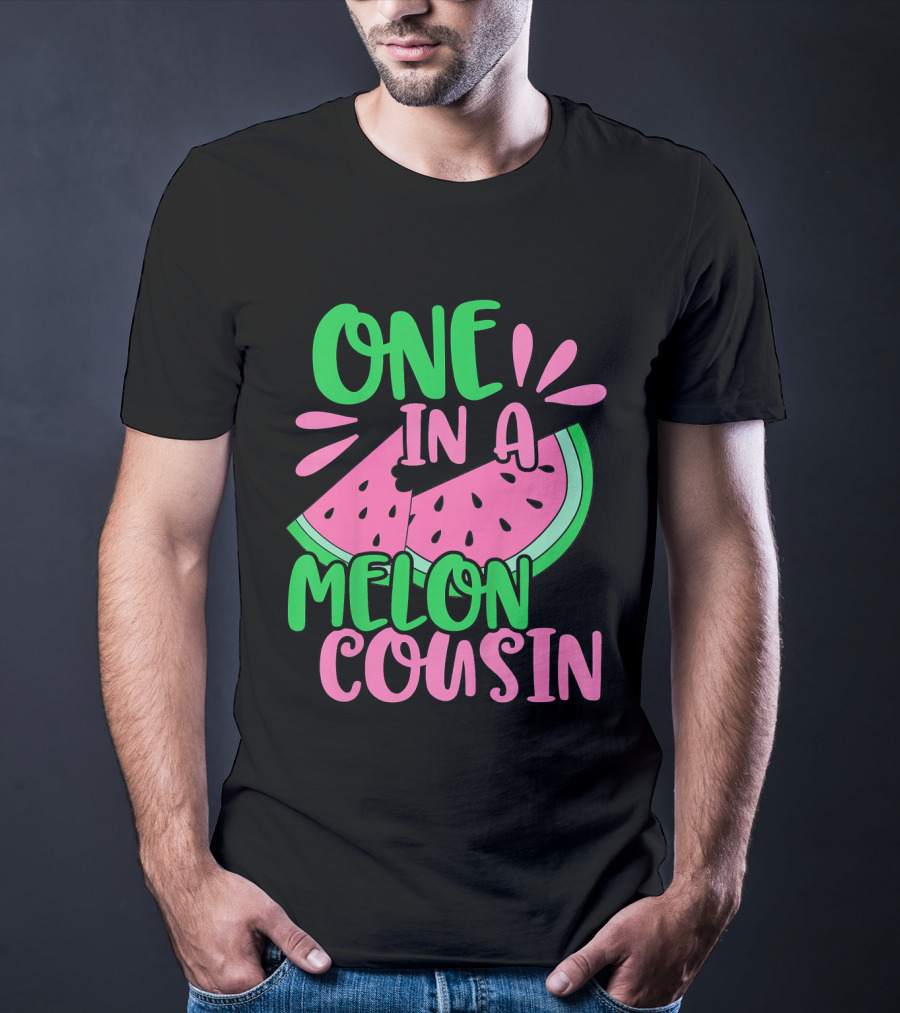 One In A Melon Cousin Kids Cute Watermelon T-Shirt