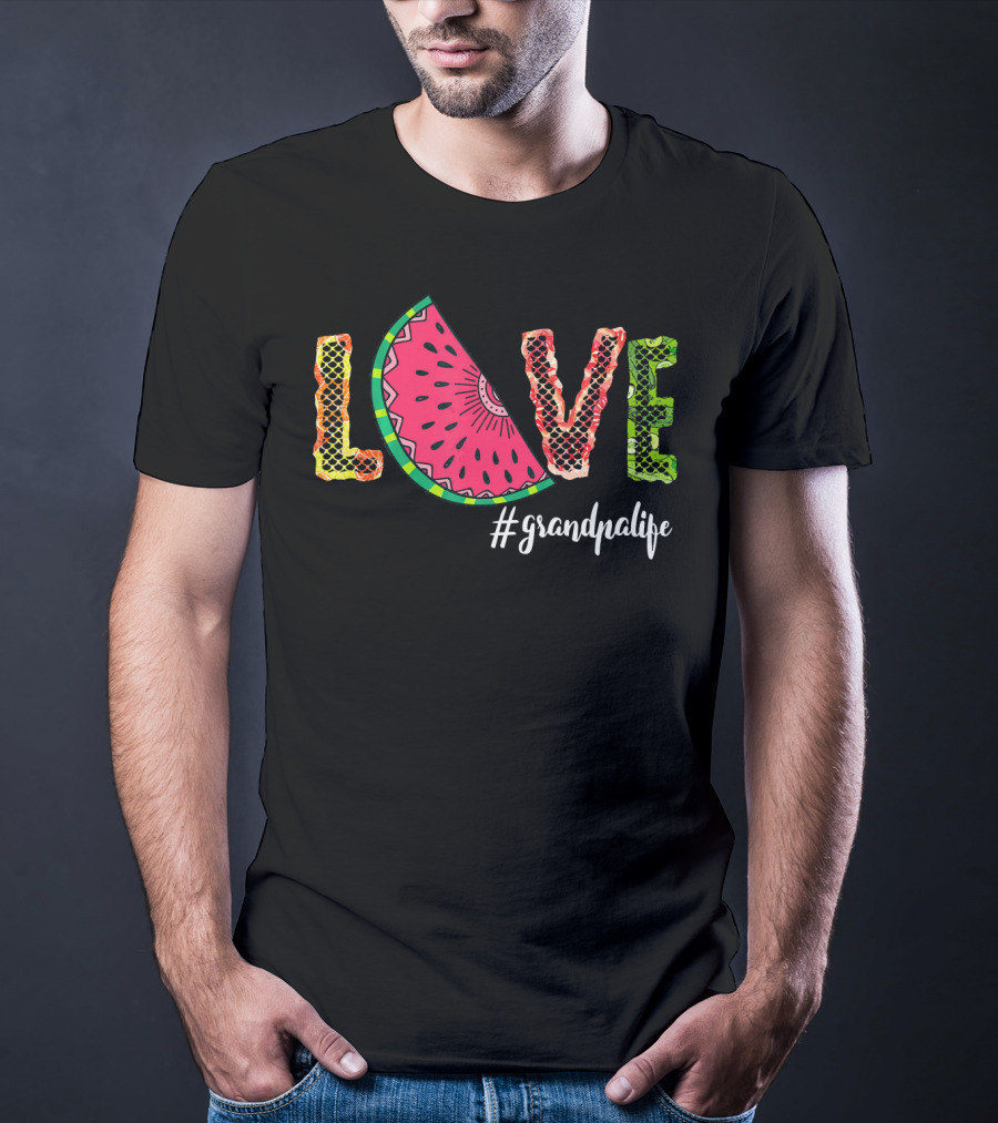 Love Watermelon #Grandpalife Summer T-Shirt
