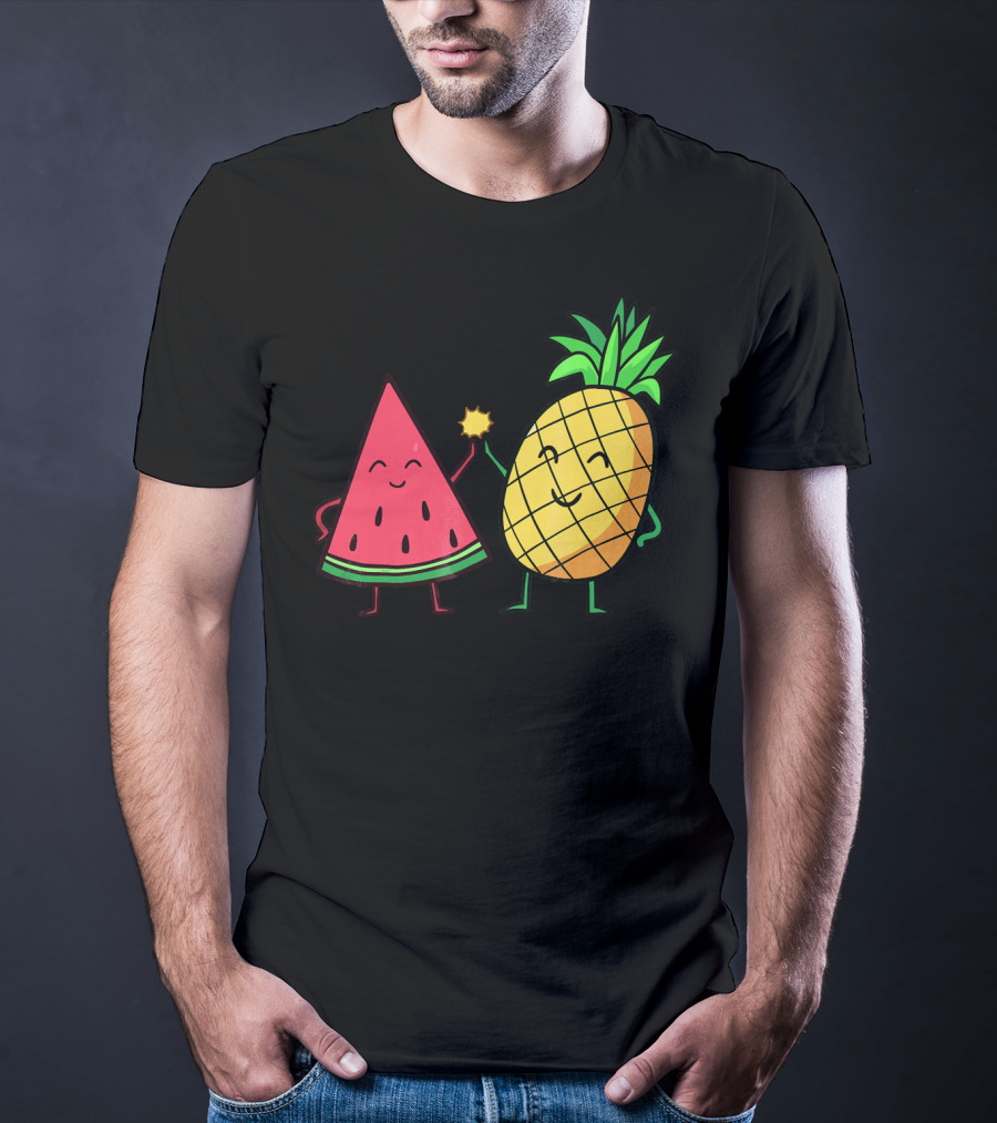 Watermelon Pineapple Friendship High Five T-Shirt