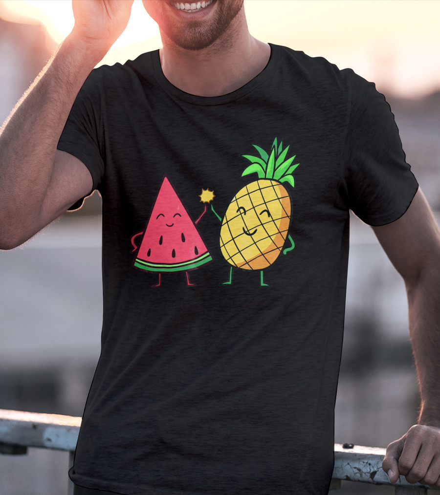 Watermelon Pineapple Friendship High Five T-Shirt