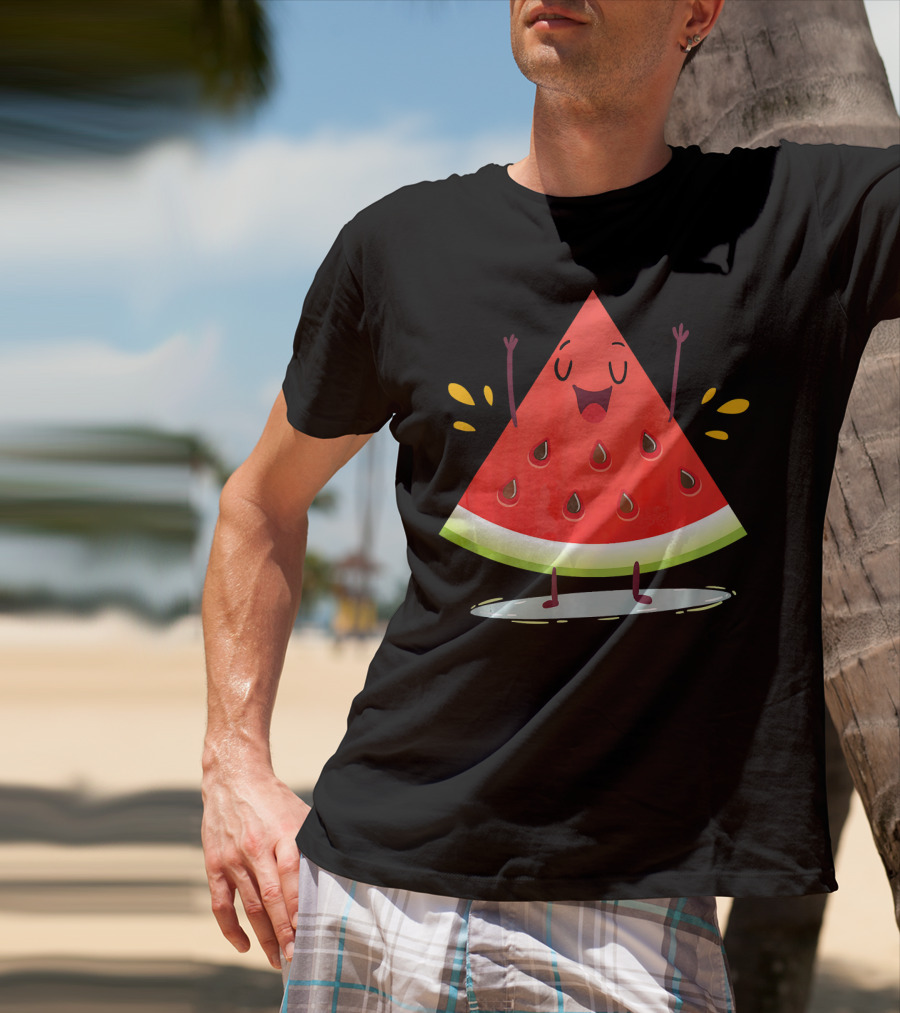Happy Dancing Watermelon Slice With Joyful Seeds T-Shirt