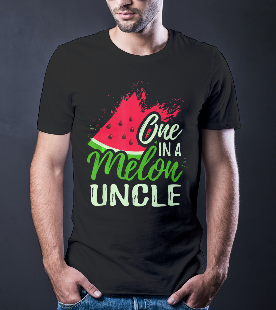One In A Melon Uncle Watermelon Slice Splash T-Shirt