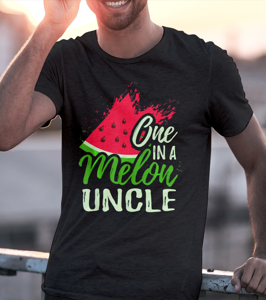 One In A Melon Uncle Watermelon Slice Splash T-Shirt