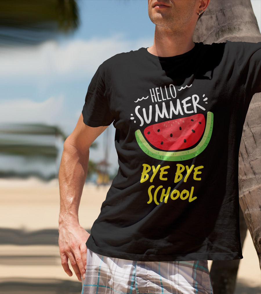 Hello Summer Bye Bye School Watermelon T-Shirt