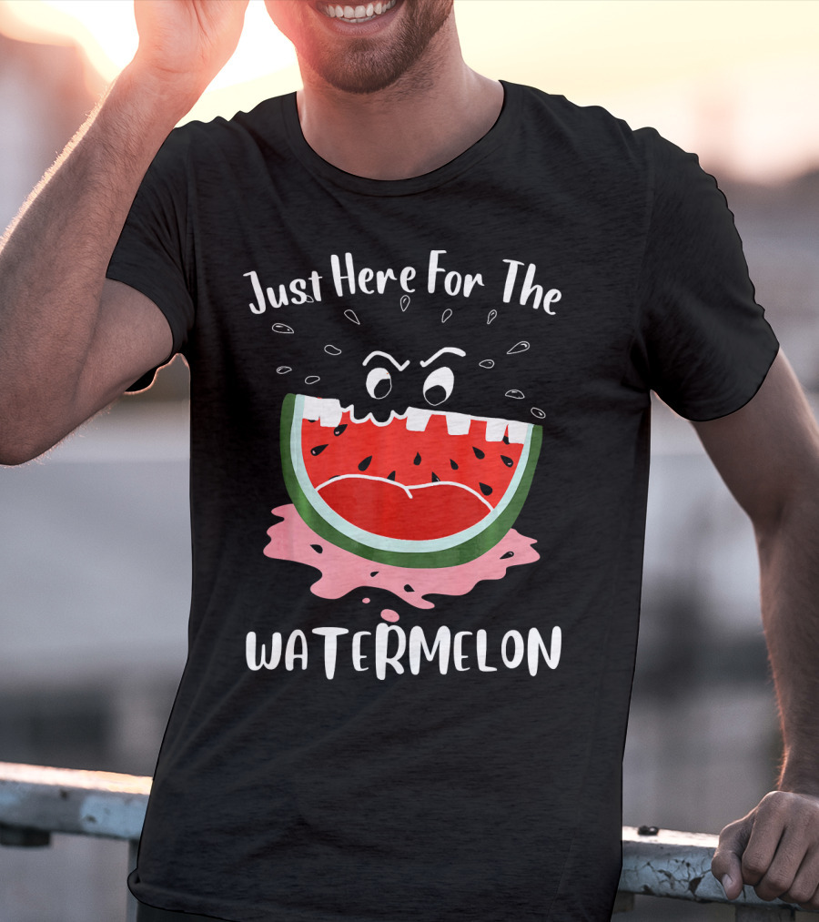 Just Here For The Watermelon Womens Mens Girls T-Shirt