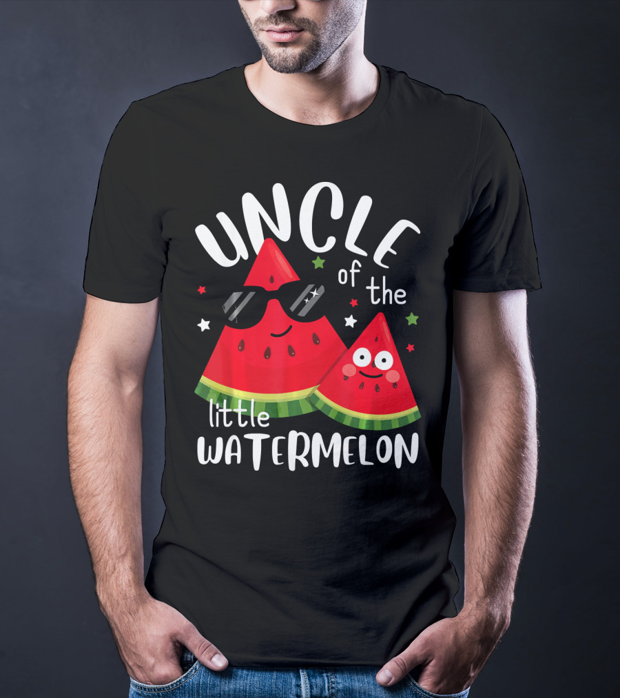 Uncle Of The Little Watermelon With Sunglasses Summer T-Shirt