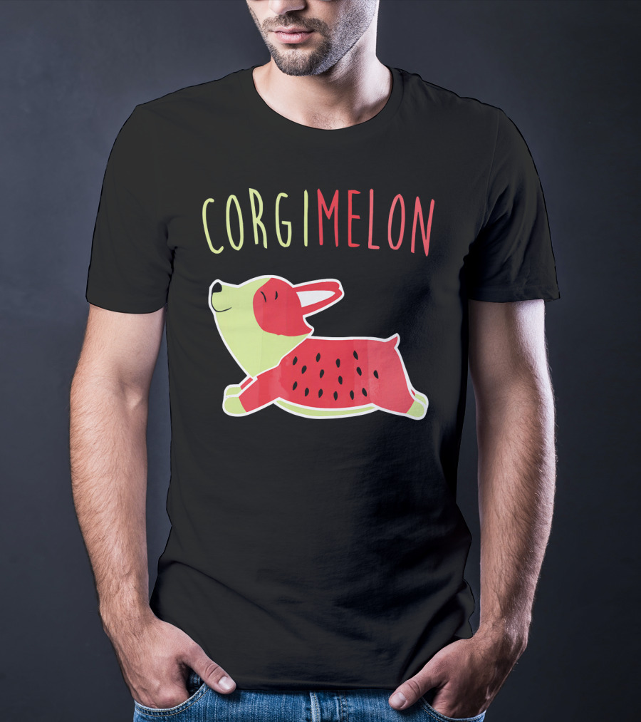 Corgimelon Funny Corgi Dog Plus Watermelon T-Shirt