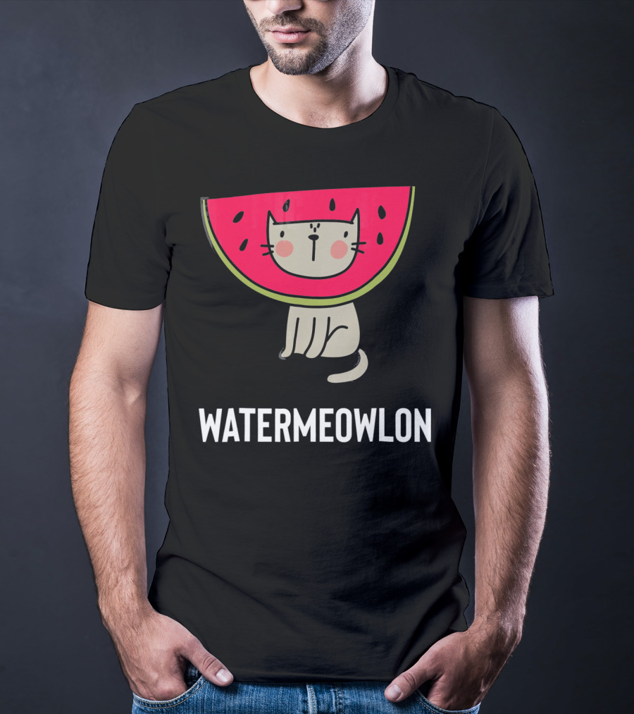 Watermeowlon Cute Cat Watermelon Meow T-Shirt