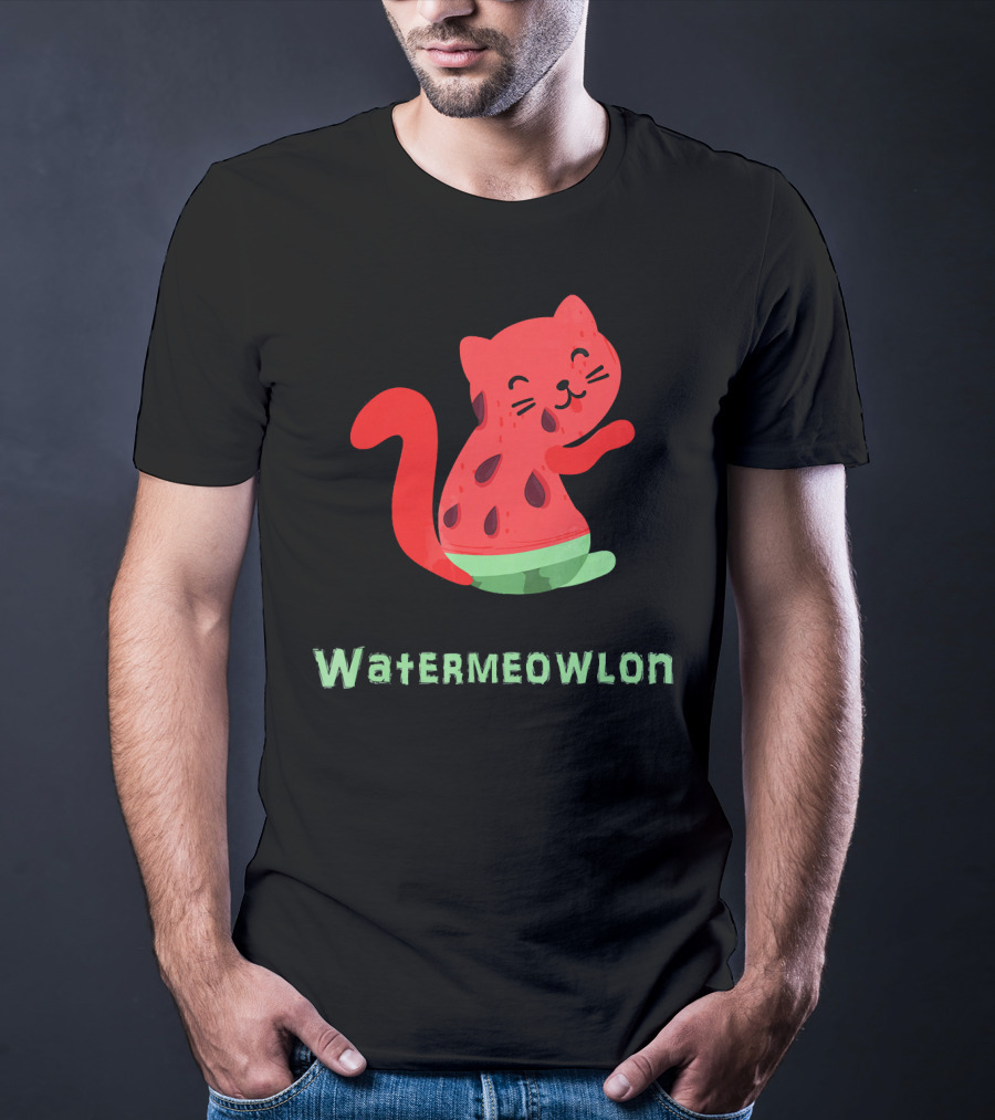 Watermeowlon Funny Cat Watermelon Cute T-Shirt