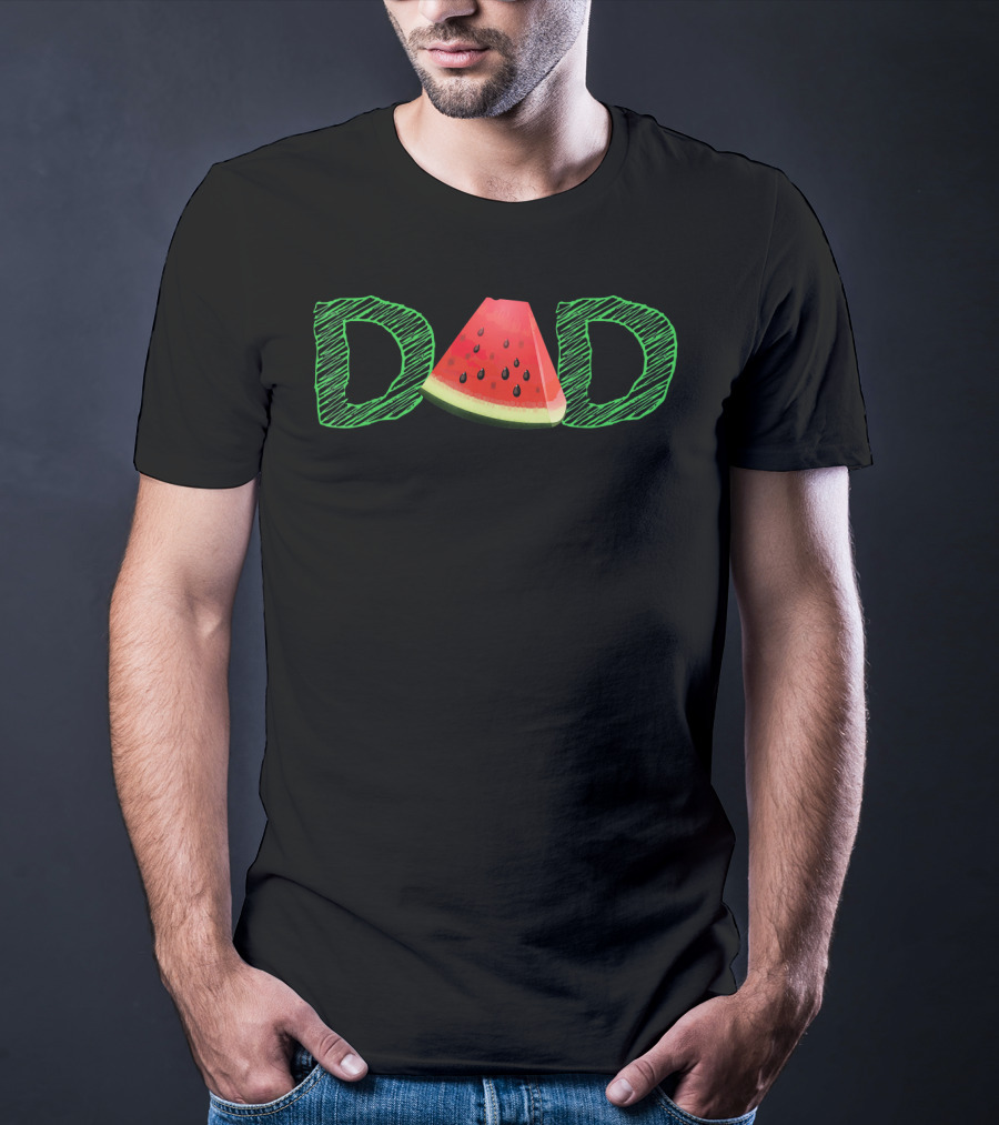 Dad Watermelon Tropical Summer Fun T-Shirt