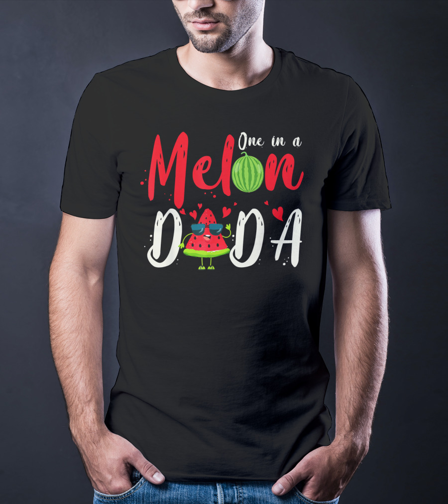 One In A Melon Dada Watermelon Cartoon Hearts T-Shirt