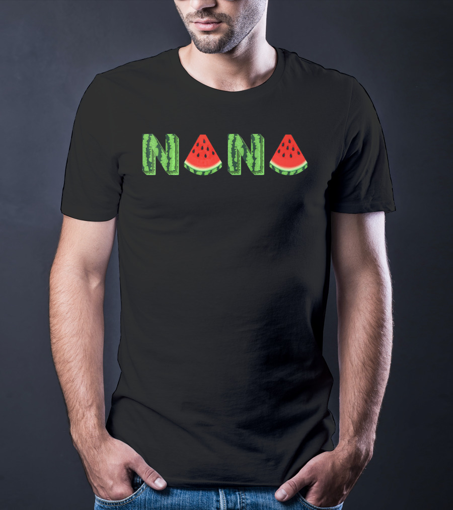 Nana Watermelon Funny Summer Melon Fruit Slice T-Shirt