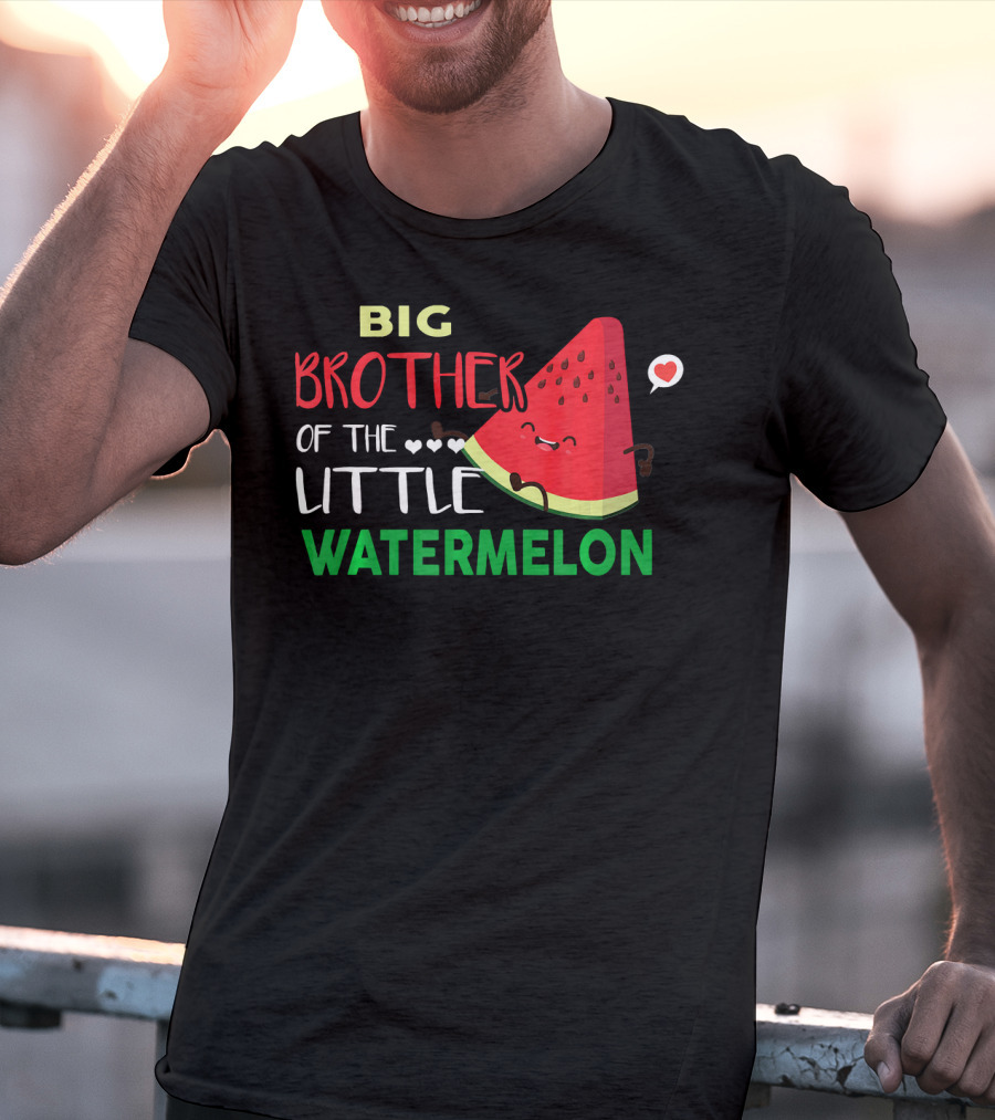 Big Brother Of The Little Watermelon Birthday Fun T-Shirt