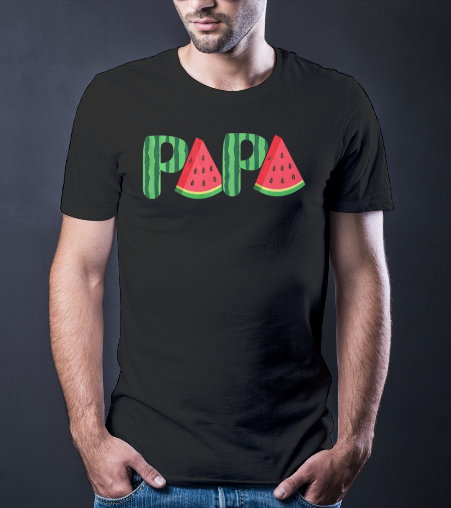 PaPa Watermelon Funny Fathers T-Shirt