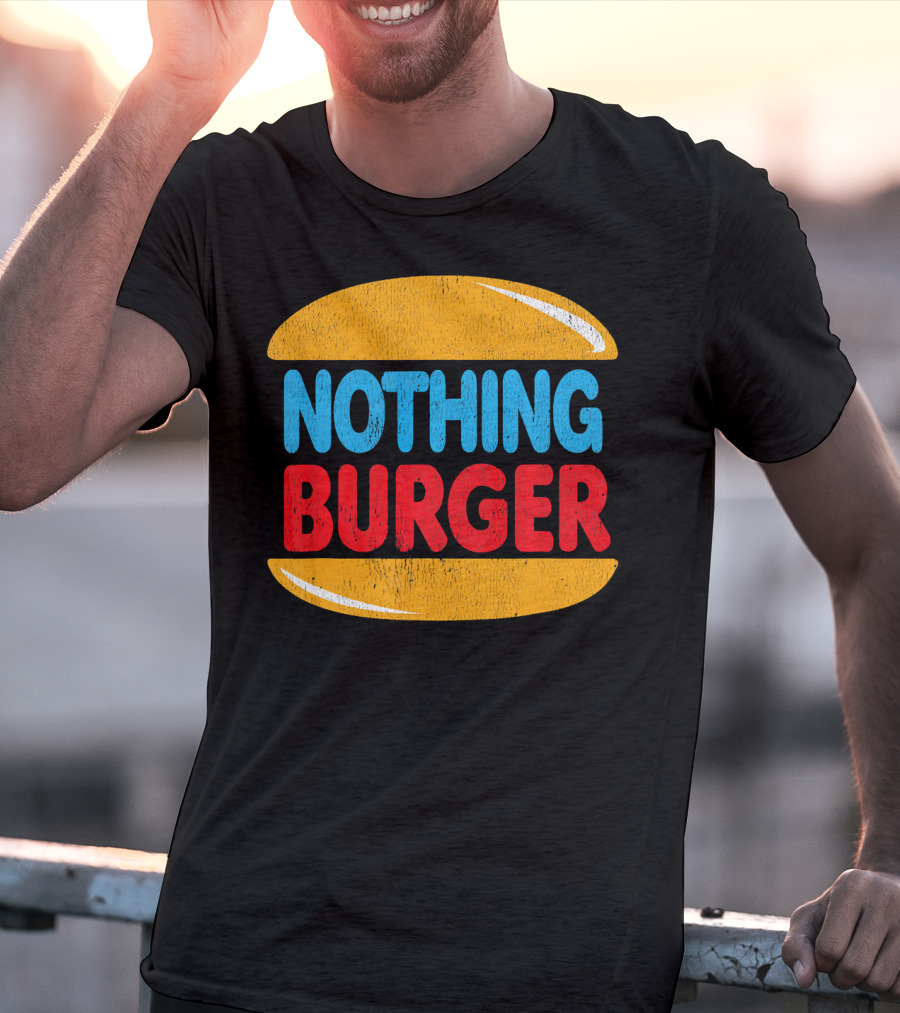 Nothing Burger Retro Style Text In Bold Colors T-Shirt
