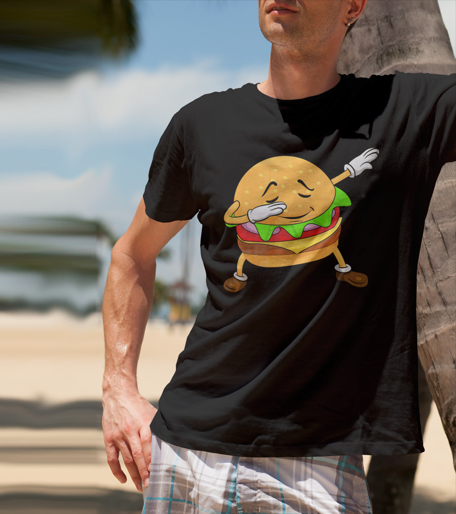 Burger Dabbing Dance Cheese Lettuce Tomato T-Shirt