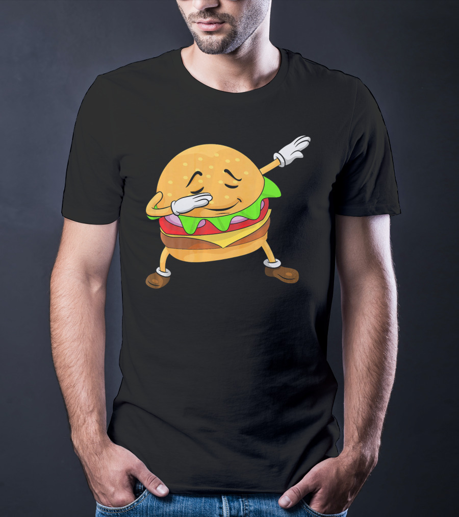 Burger Dabbing Dance Cheese Lettuce Tomato T-Shirt